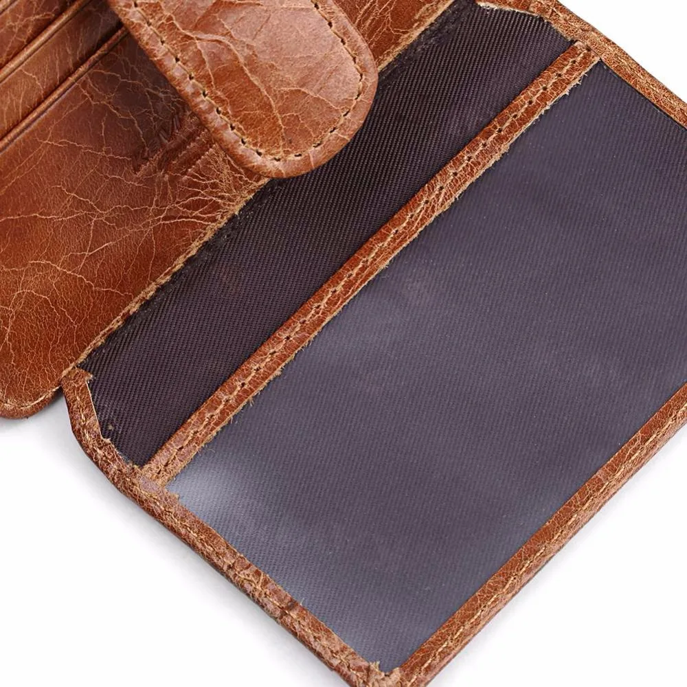 Кошелек GZCZ мужской кожаный с отделением для карт на молнии | Багаж и сумки