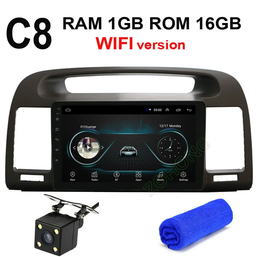 C8 GPS CAM 4G 2+ 32Gb 2.5D дерево цвет для Toyota Camry V30 2002-2006 Android автомобильный мультимедийный плеер авторадио автомобильный радиоприемник с навигацией GPS wifi - Цвет: C8 GPS CAM