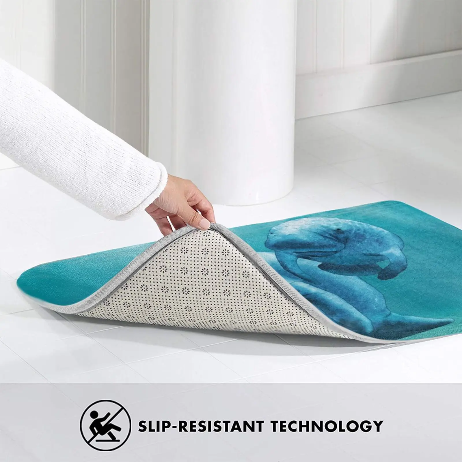 Два Ламантины плавательный коврик ковер анти скольжение Спальня входная дверь