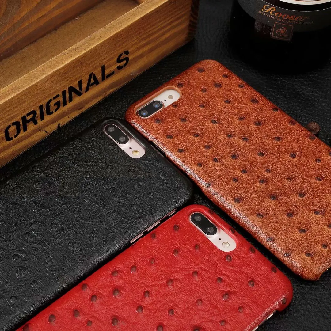 LANGSIDI Чехол для мобильного телефона из натуральной кожи страуса для iphone 8, 8 plus x xr xs max 7 7plus 8 plus Роскошная оболочка