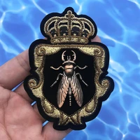 embroidery crown hardware beetle badge leather denim clothing pants sticker used for clothing bags shoes sticker patch sewing
