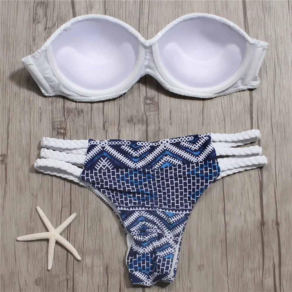 

2018 Sexy Solid Bikini New Patchwork Swimsuit Women Lace Scallop Edge Bandeau Bikini Set Swimwear Female Summer Bathing Suits
