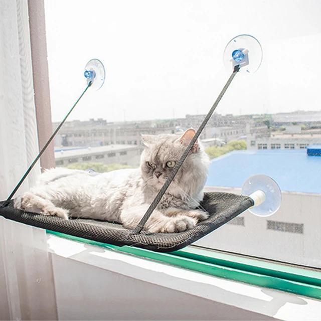 1PC Cute Pet Hanging Beds Cat Sunny Window Seat Mount Pet Cat Hammock Comfortable Cat Pet Bed Shelf Seat Beds Pet Supplier