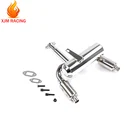 Металлическая двойная выхлопная труба с комплектом глушителя для двигателя 45 куб. См для 15 HPI ROFUN ROVAN KM BAJA 5B 5T 5SC SS грузовик RC автомобиль игрушки запчасти