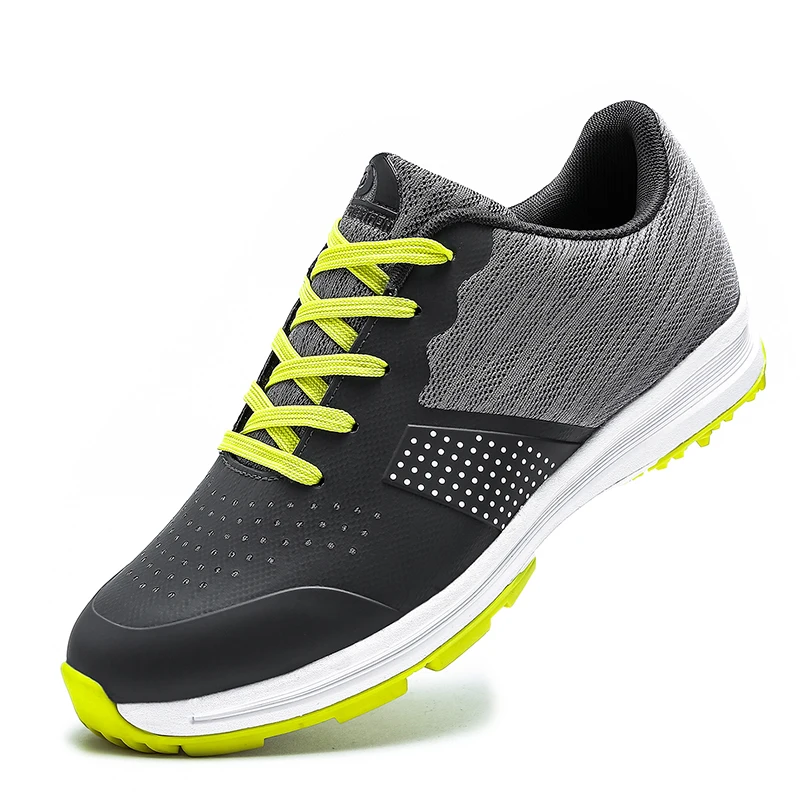 

2021 New Grey Waterproof Men Golf Shoes Big Size 39-46 Outdoor Training Sneakers Mesh Breathable Black Gray Golf Sport Shoes