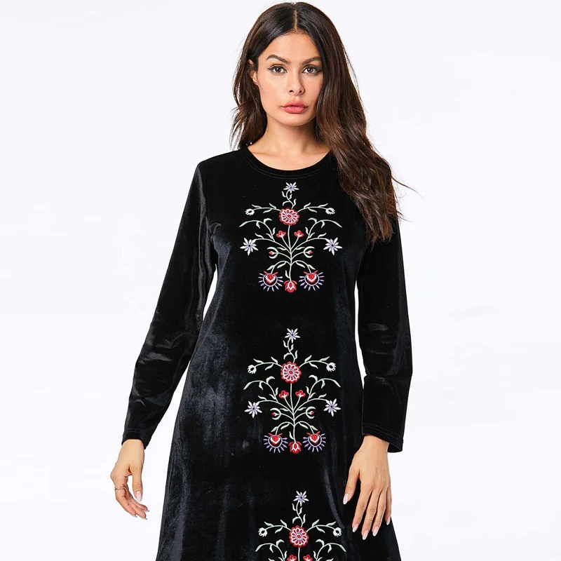 Бархатный Дубай Abaya Турция мусульманский хиджаб платье кафтан Caftan турецкая