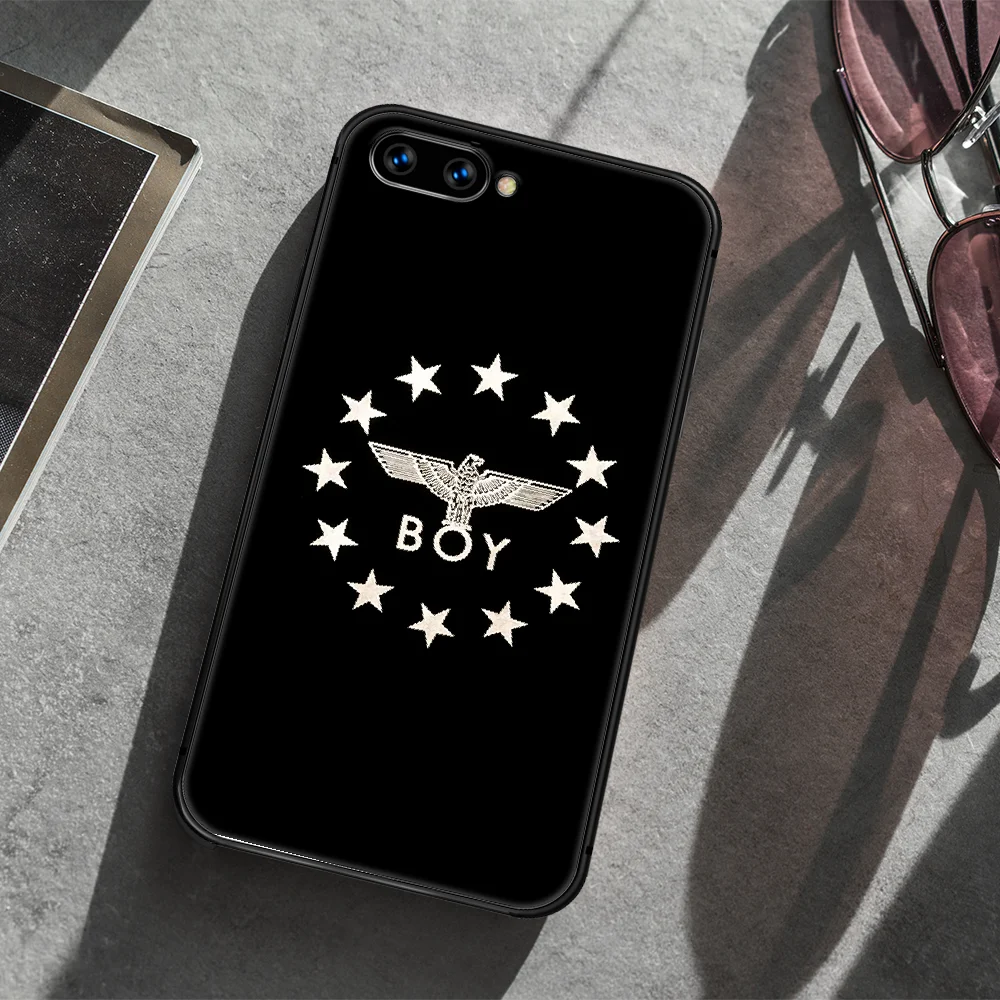 

Fashion brand Boy London Phone Case Cover Hull For HUAWEI honor 7a 8 8s 8a 8x 9 9x 10 20 i Lite Pro black Bumper Silicone Cover