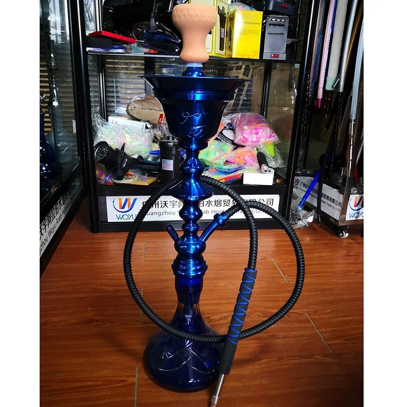 Классический кальян в арабском стиле Chicha большой стальной с держателем для льда