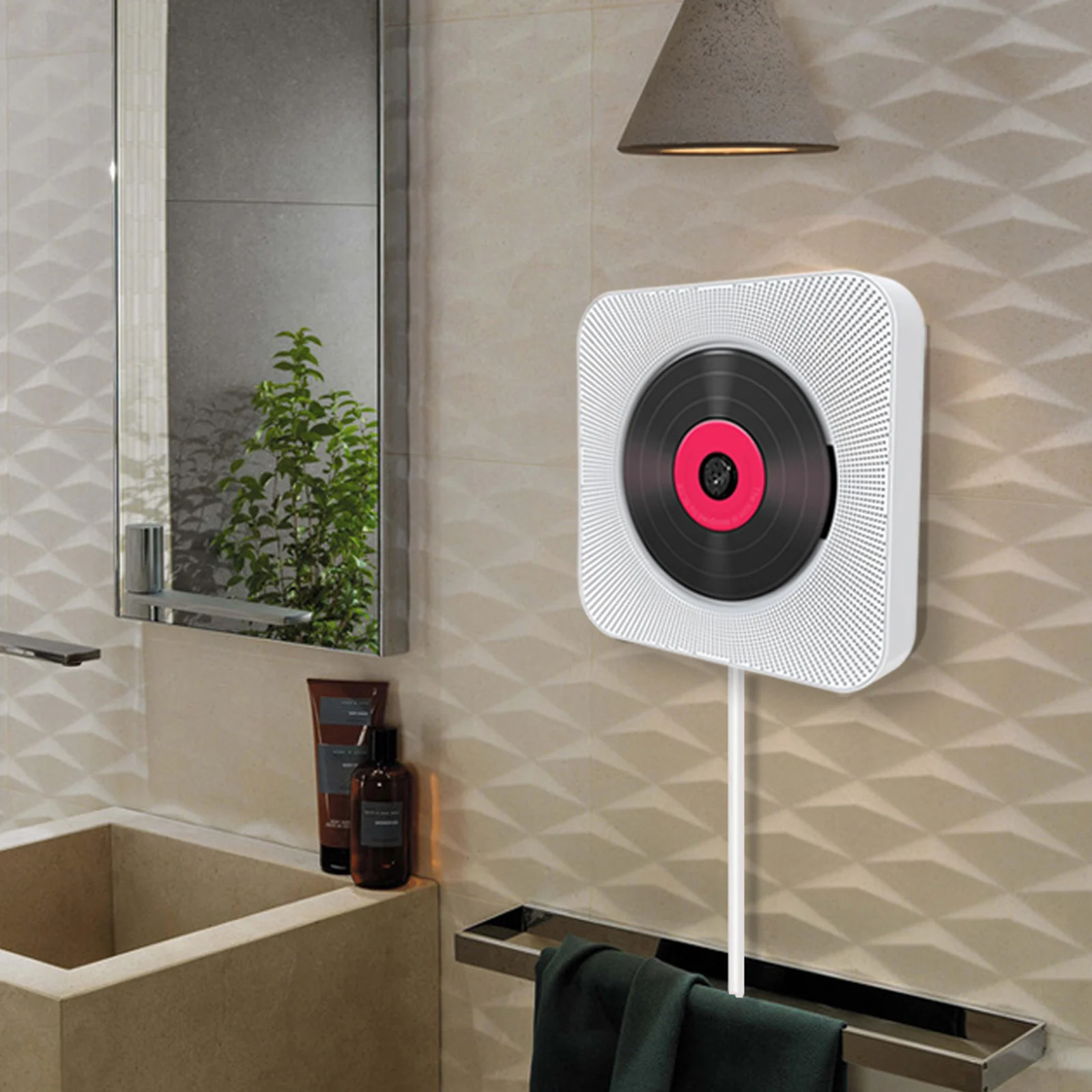 Настенный CD плеер объемное звучание музыки FM Радио Bluetooth USB MP3 диск Портативный