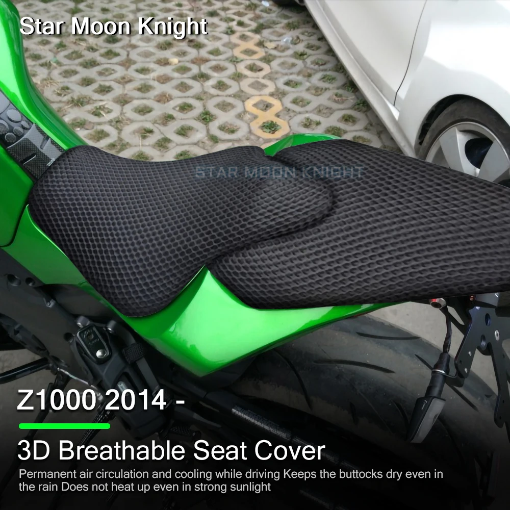 

For Kawasaki Z1000 Z 1000 ABS 2014 - Rear Seat Cowl Cushion Pad Cover Net 3D Mesh Waterproof Protector Motorcycle Accessories