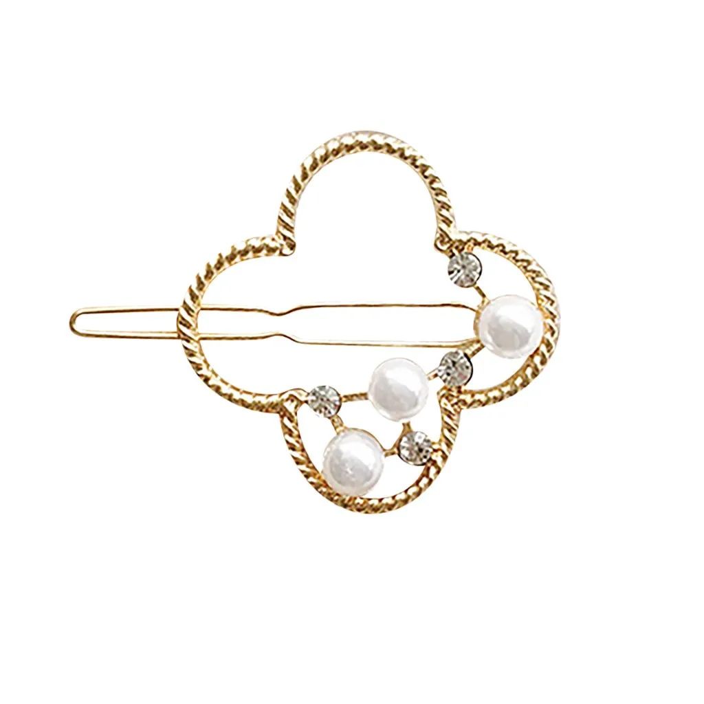 Женский зажим для волос с жемчугом бриллиантовая модная повседневная заколка