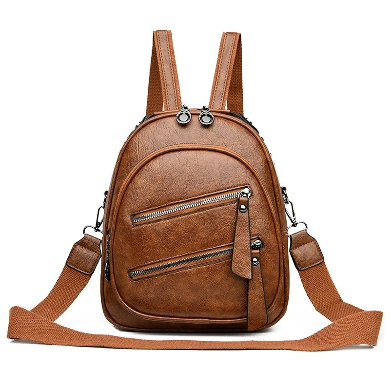 Многофункциональный кожаный рюкзак для девочек школьная сумка женские кожаные
