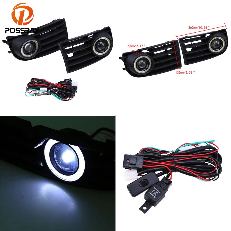 POSSBAY Противотуманные фары Дневные Фары Светильник s противотуманных фар авто Halo