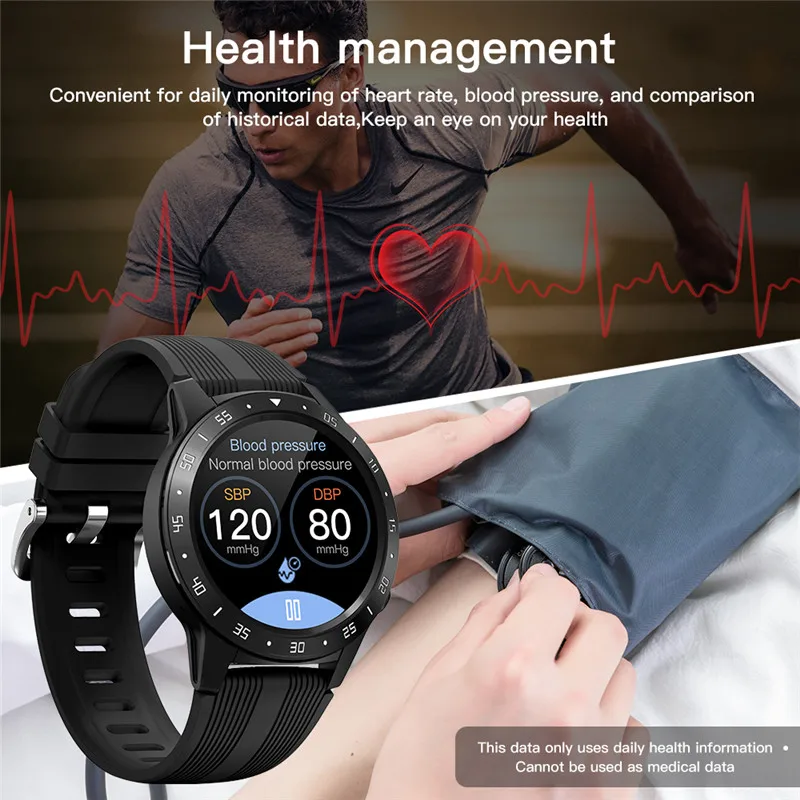 

M5S GPS Smart Watch Men Independent Card Call Heart Rate Monitor IP67 Waterproof Compass Barometer Weather Smartwatch