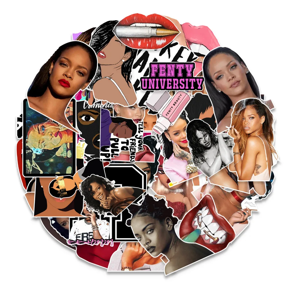 10/30/50PCS Rihanna Personalized Graffiti Waterproof Sticker Suitcase Notebook Refrigerator Skateboard Water Cup HelmetWholesale | Игрушки и