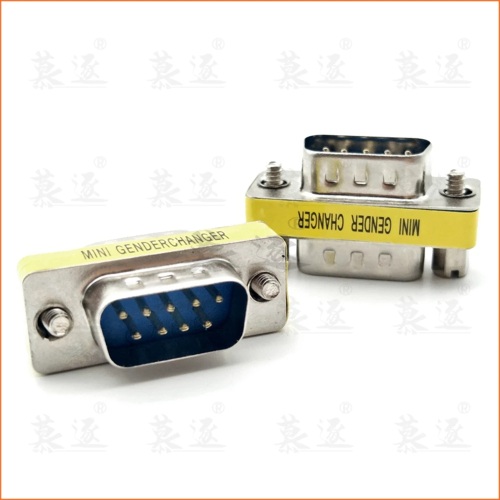 Мини переходник DB9 9 контактный штекер штекер/гнездо гнездо/штекер гнездо