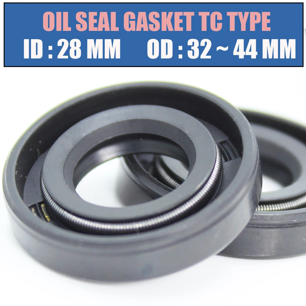 

ID 28mm Oil Seal Gasket TC Type Inner 28*32/35/36/37/40/41/42/43/44 mm 8Pcs Bearing Accessories Radial Shaft NBR Seals