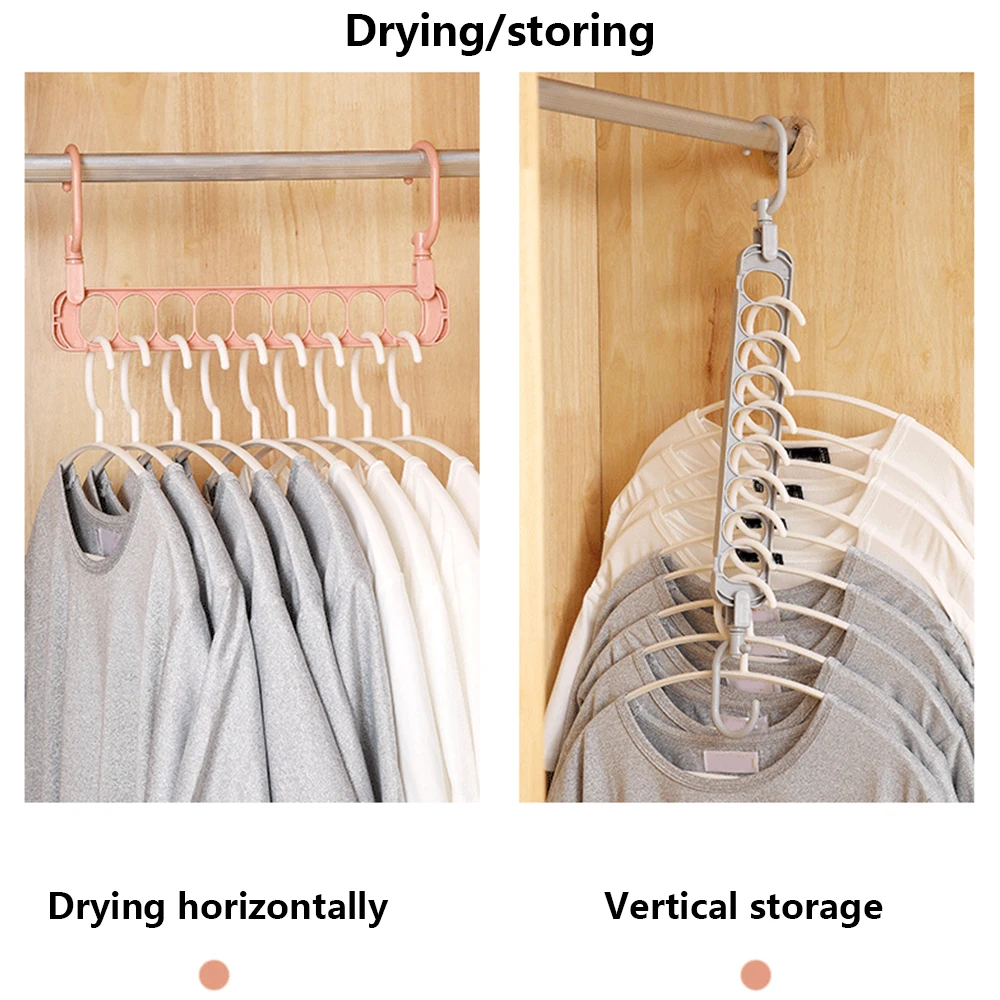 Многослойная ветрозащитная пластиковая вешалка для одежды 9 колец органайзер