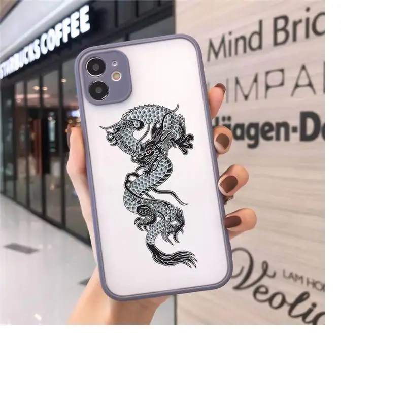 

Luxury dragon Cool Phone Cases Matte For iPhone 12 Mini 11 Pro XR XS Max 7 8 Plus X Hard PC Back Cover