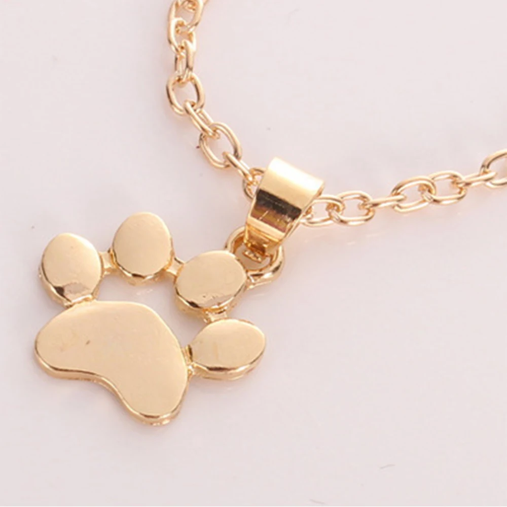Милое ожерелье в виде собачьей лапы женское с подвеской следов модное ювелирное