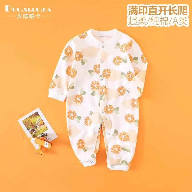 Детские комбинезоны из 100% хлопка одежда с длинными рукавами для младенцев