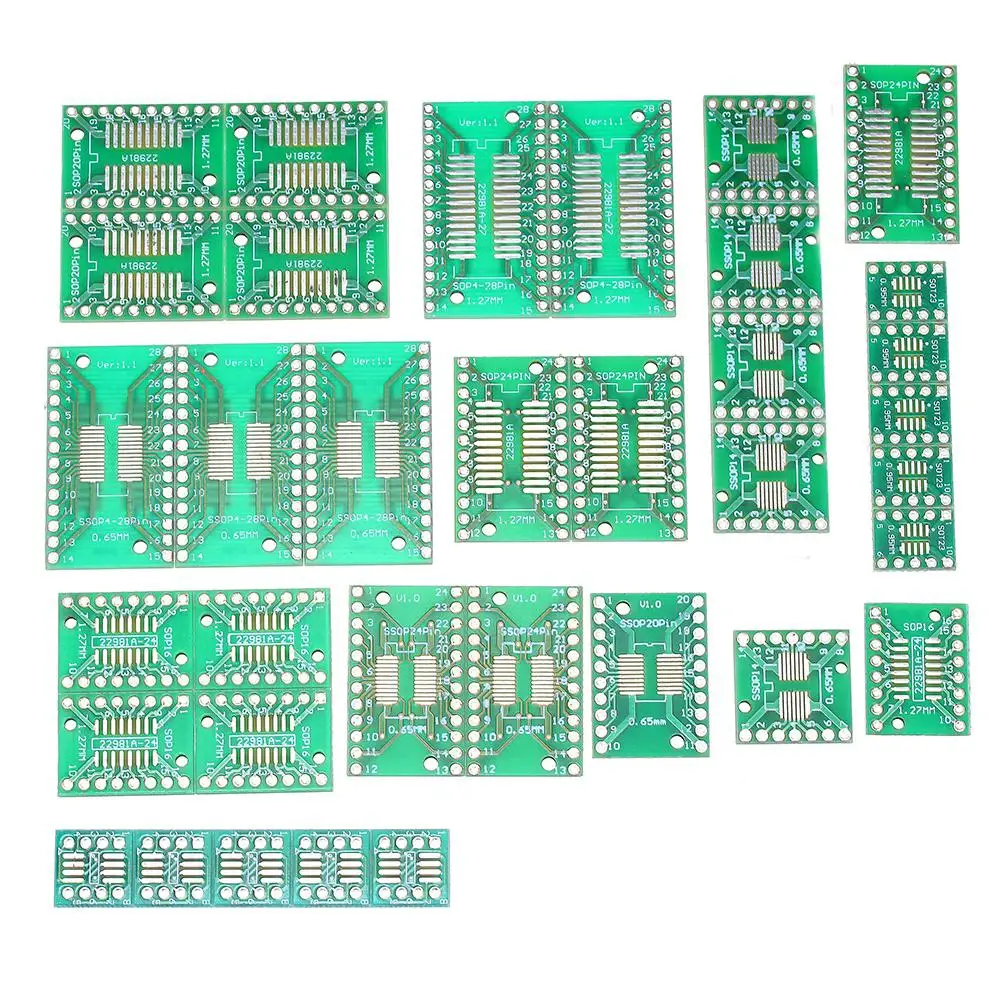 7value*5pcs PCB Board Kit SMD Turn To DIP SOP MSOP SSOP TSSOP SOT23 8 10 14 16 20 24 28 SMT | Лампы и освещение