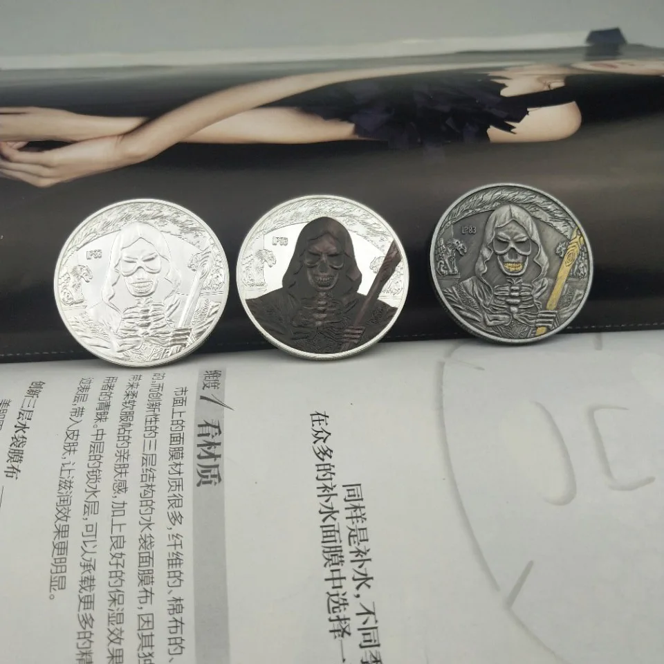 Призрак Крик убийца Посеребренная монета значок злых духов Монстр 40 мм сувенир