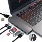 Док-станция Mosible для USB Type-C Thunderbolt 3 с HDMI-совместимым Rj45 1000 м адаптером TF SD ридер PD 3,0 Для MacBook ProAir M1 Type-c