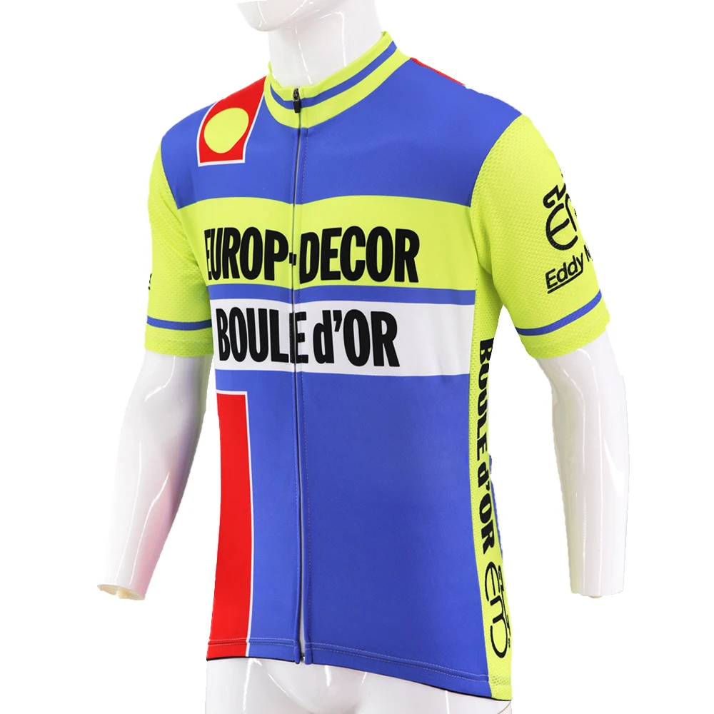 Бельгийская Pro велосипедной команды для мужчин полиэстер Велоспорт Джерси с