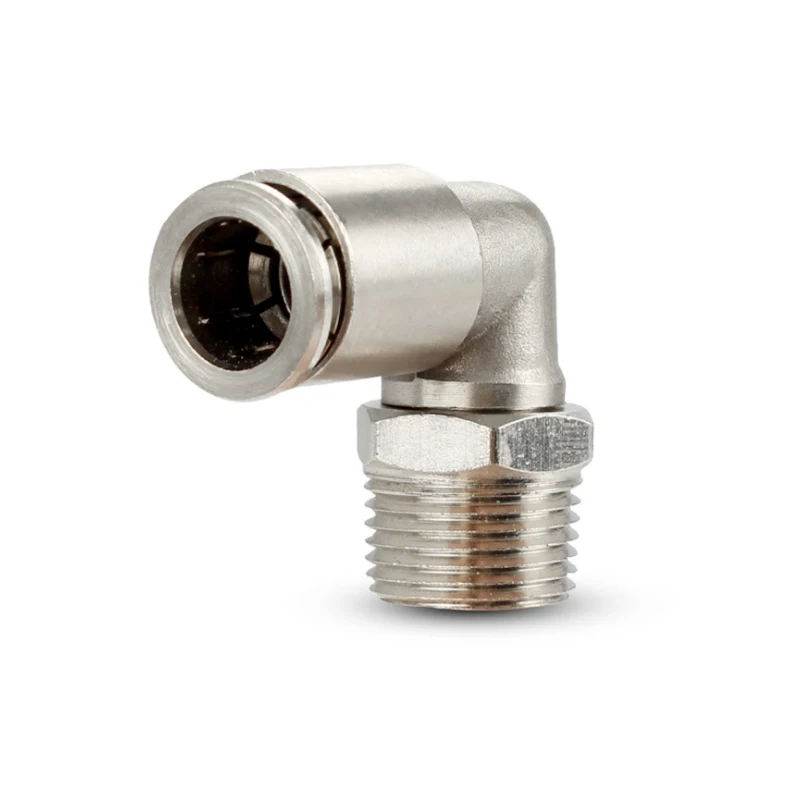 Фитинги пневматические с никелированным латунным нажимным быстроразъемным