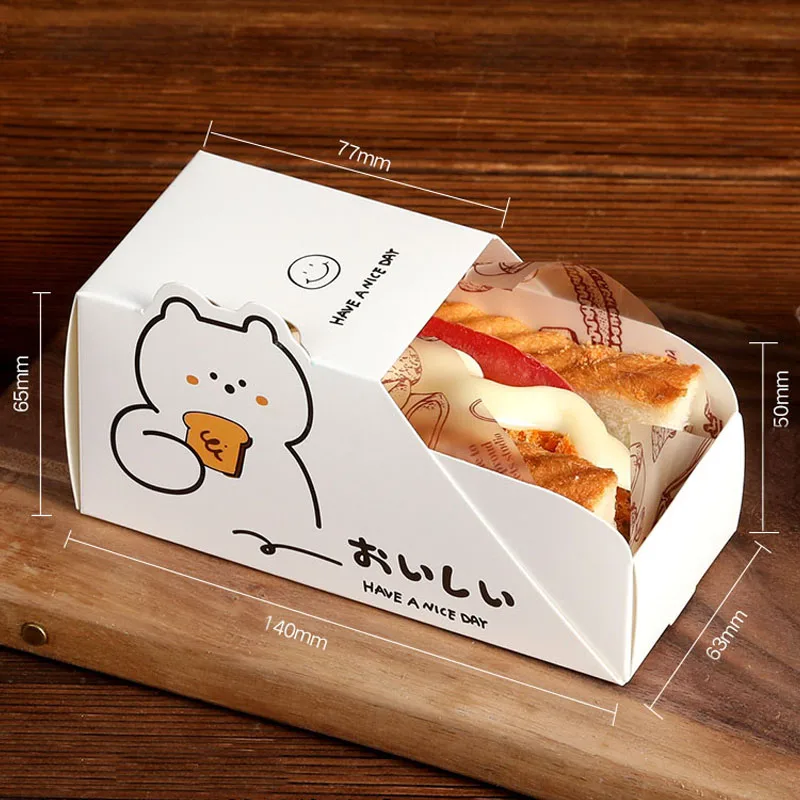 500 шт. контейнер для упаковки сэндвичей | Дом и сад