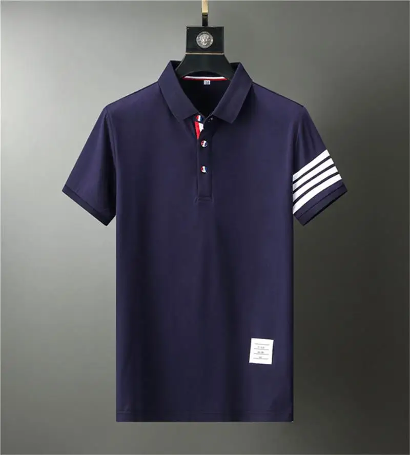

2021 New Men's Summer Solid Color Polo Shirt Short Sleeve Slim Fit Polo Shirt Fashion Streetwear Top Men's Shirt Office Casual S