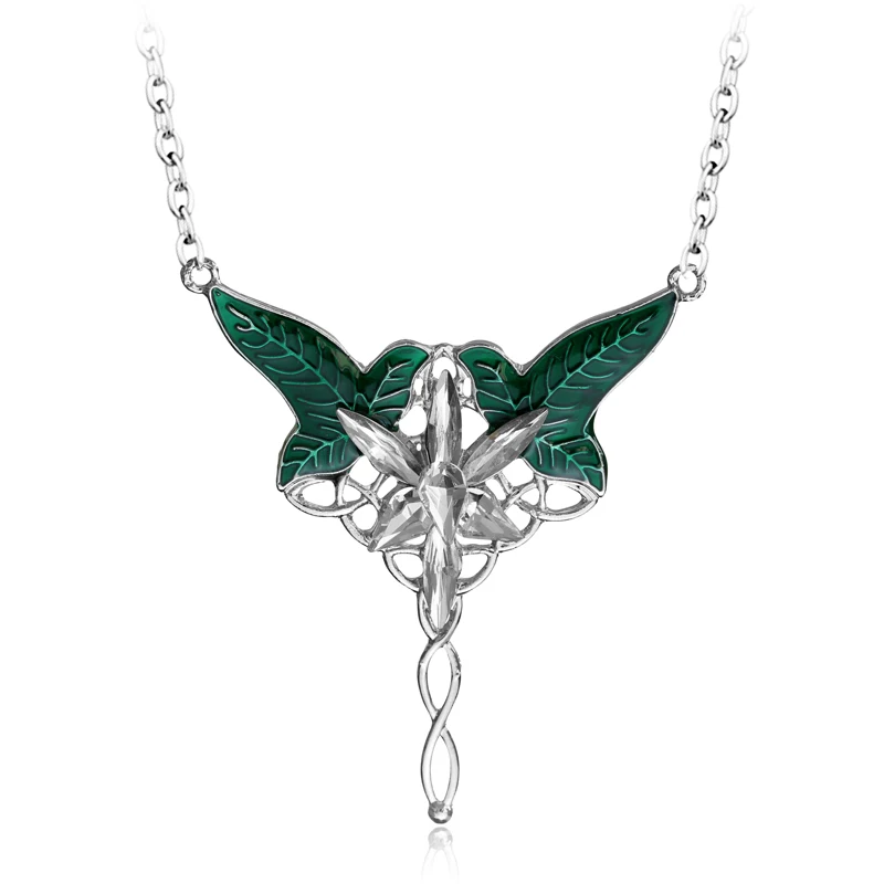 Женское винтажное ювелирное ожерелье Arwen Evenstar эмалированное зеленое и белое