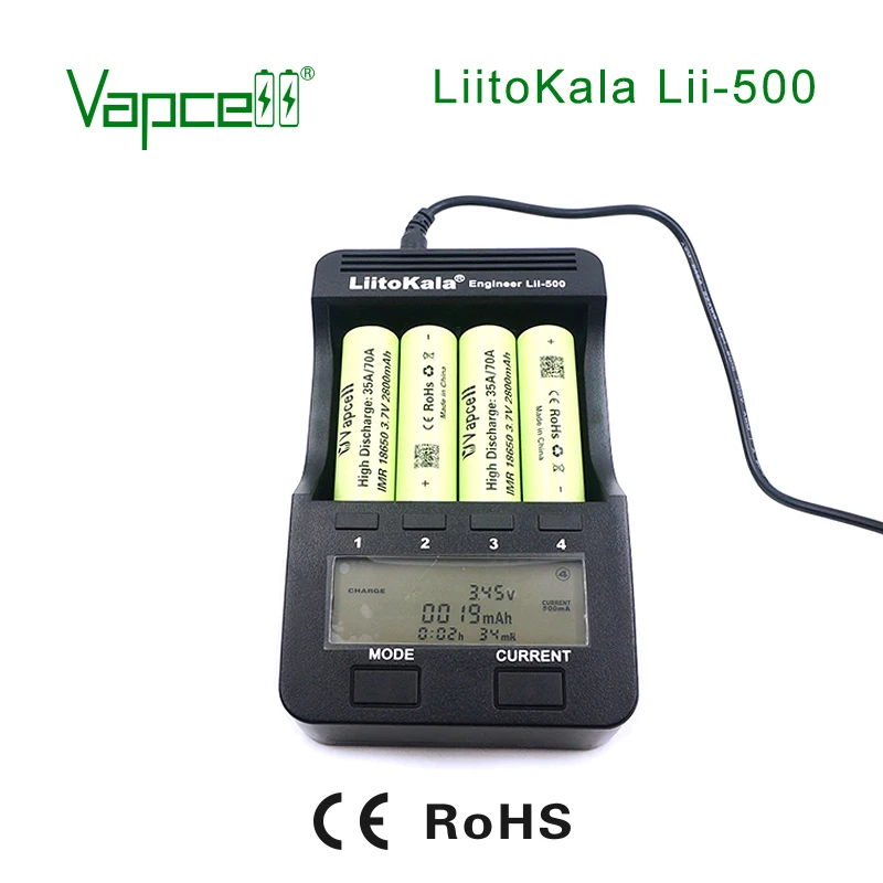 Зарядное устройство Liitokala Lii-500 для литий-ионных аккумуляторов 26650 21700 20700 18650 18350 14500