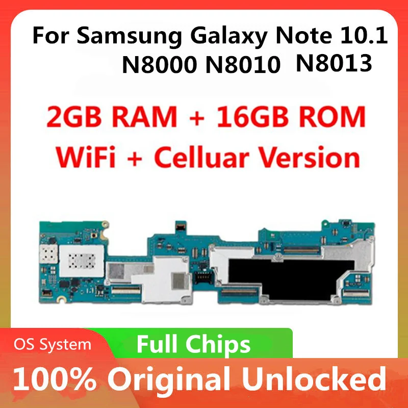 Материнская плата 3G и Wi Fi для Samsung Galaxy Note 10 1 N8000 N8010 N8013 логическая с чипами 100%