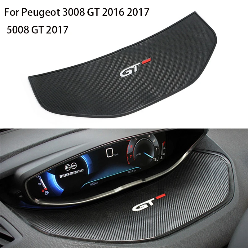 

Car styling Accessories Display Dashboard Anti-skid Meter Mats Pad Cover For Peugeot 3008 GT 2016 2017 2018 / 5008 GT 2017