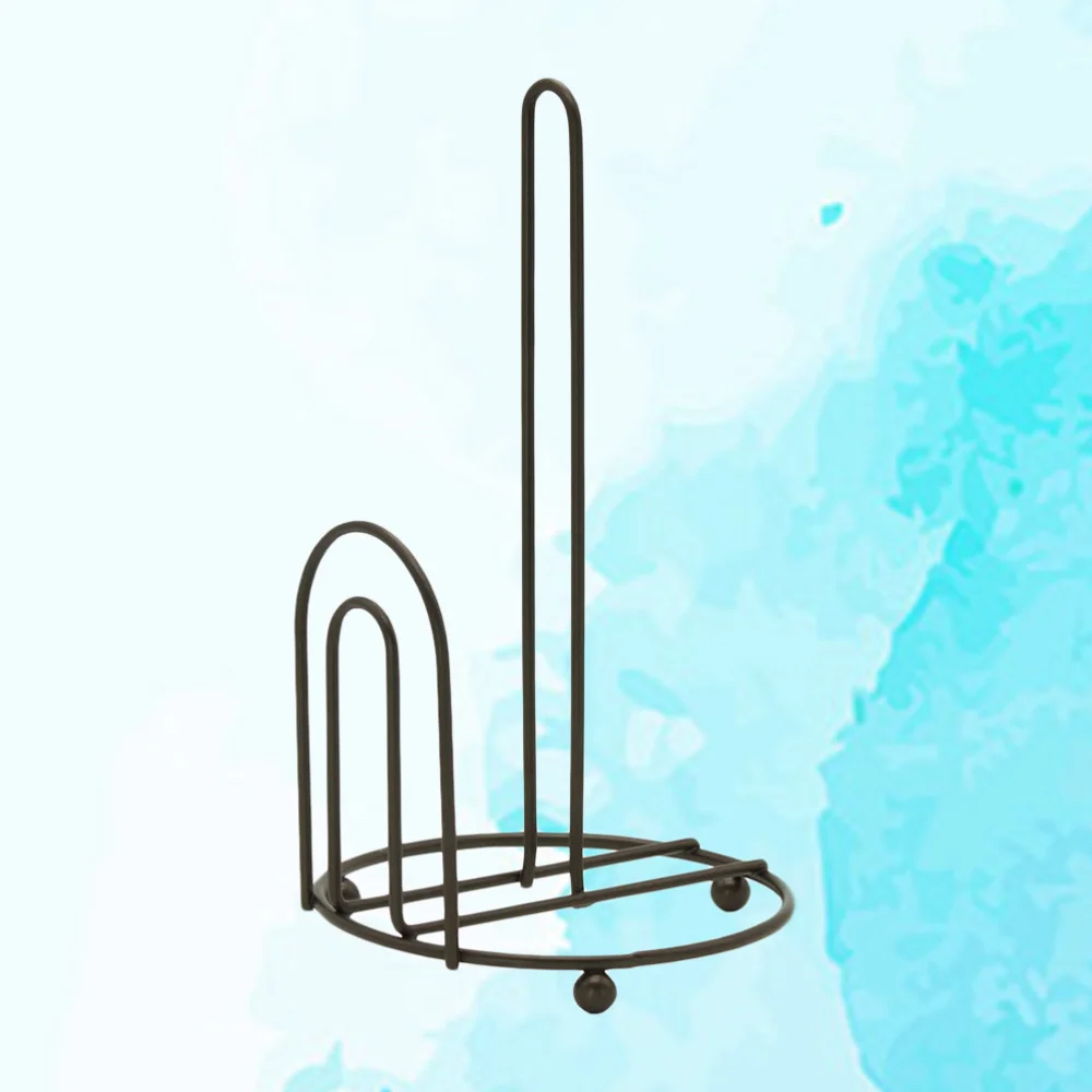 

Holder Simple Vertical Wrought Iron Paper Towel Rack Paper Towel Rack Roll Holder for Home Living Room Kitchen Bath
