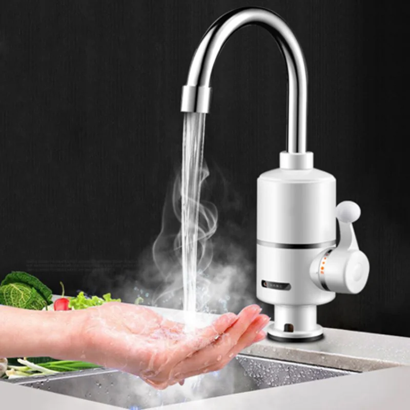 

3000w Water Heater Tap Kitchen Faucet Instantaneous Water Heater Shower Instant Heaters Tankless Water Heating Tap EU Plug