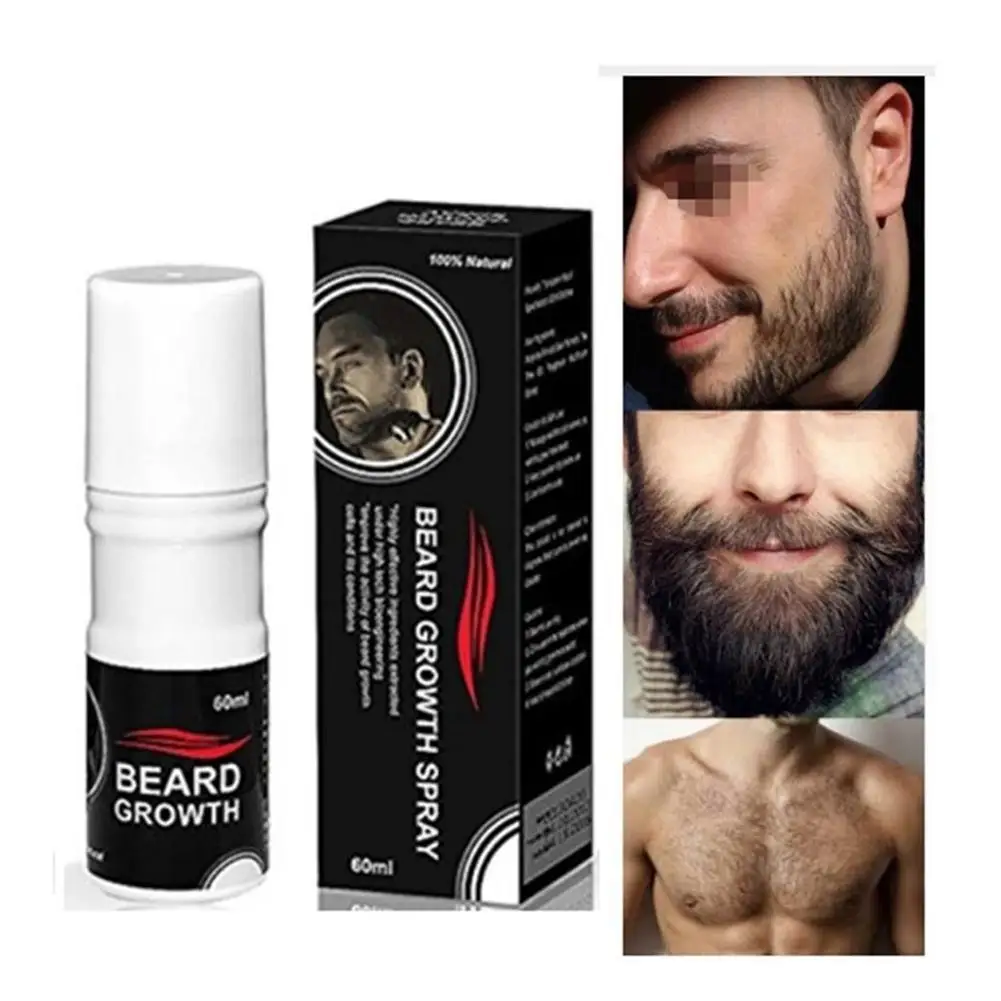 

Выпадение волос, Оригинальный спрей для роста бороды 60 мл, стимулятор роста бороды, 100% натуральное масло для ускорения роста бороды, устройс...