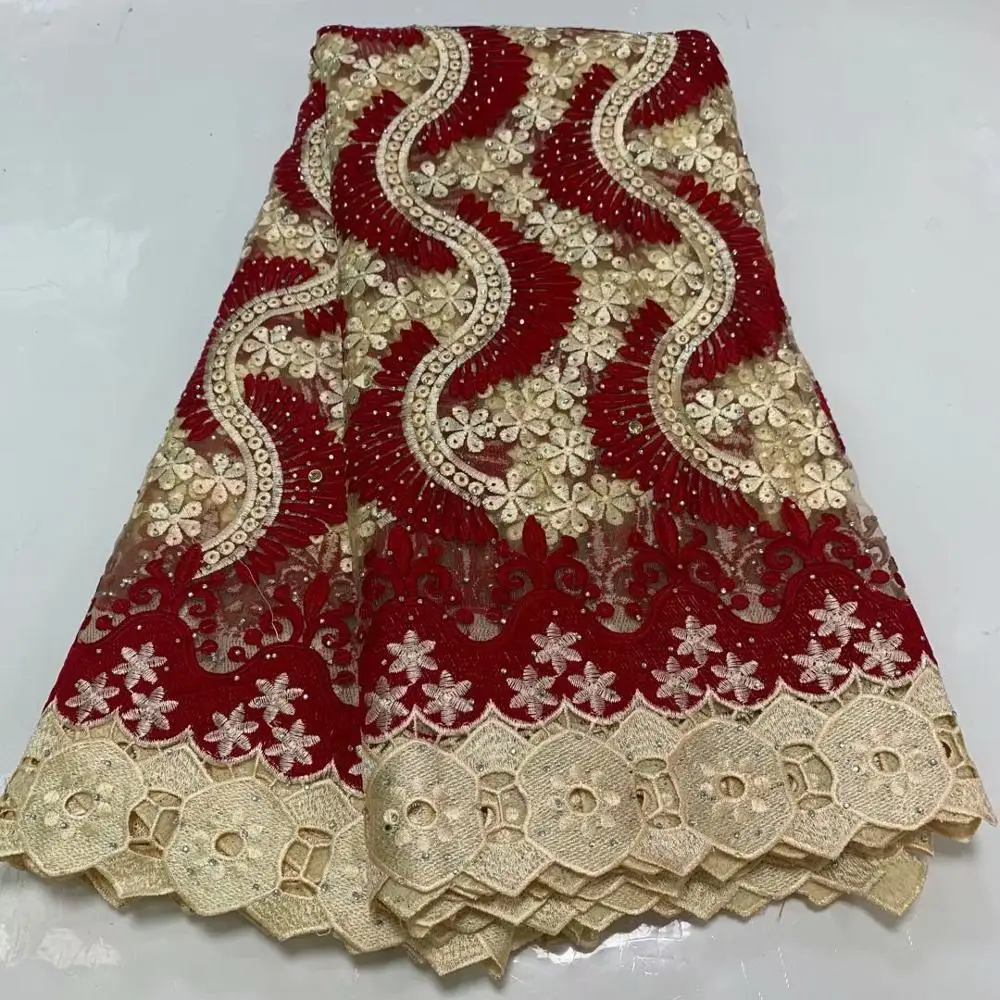 

Orange Embroidery French Net Lace Fabric African Women's Tulle Mesh Lace Cloth For Wedding/Party Dress VRN338 (5Yards/lot)