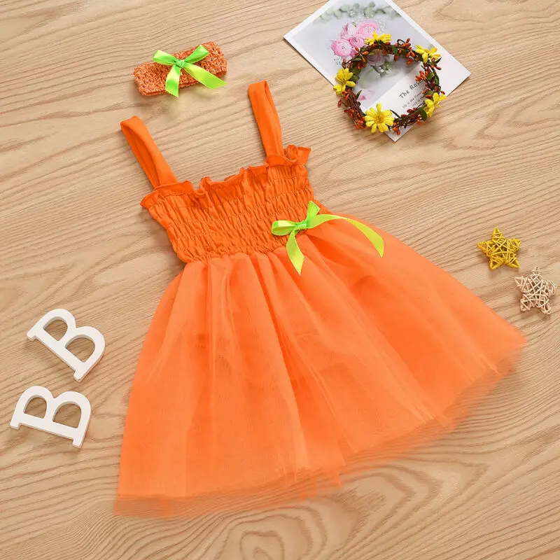 2020 популярная оранжевая одежда для новорожденных девочек комбинезон принцессы