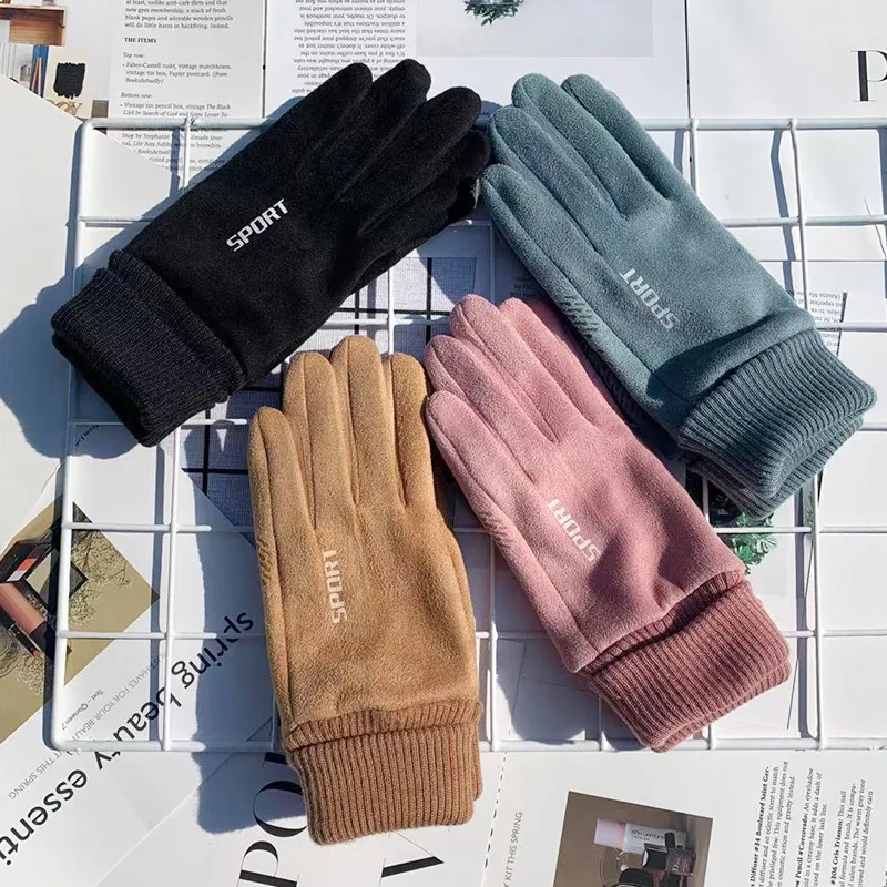 

2022 Fishing Gloves Sports Gloves Touch Screen Thicken Keep Warm Outdoor Cycling Gloves Non-slip Windproof Work Gloves Winter