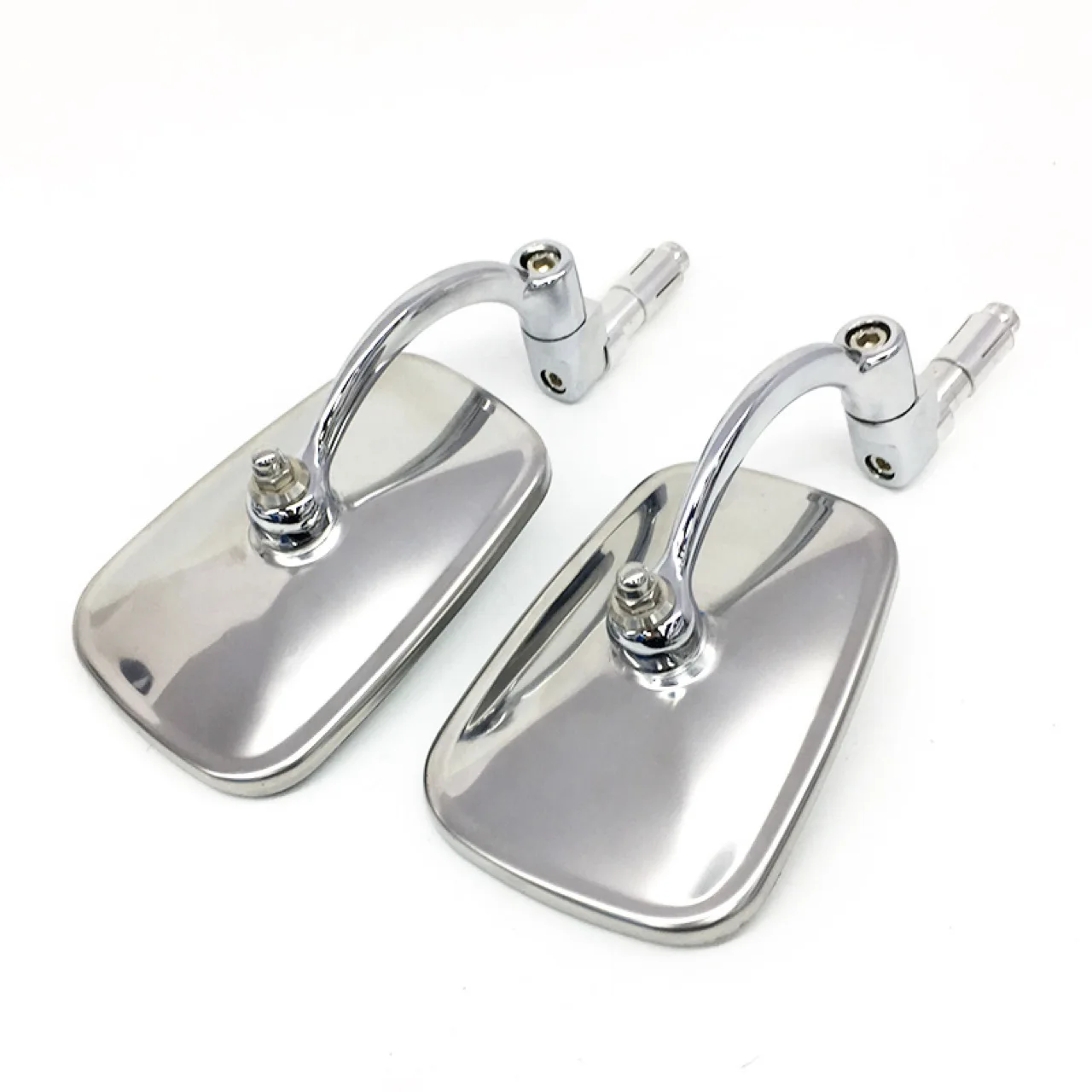 Универсальные складные зеркала 7/8 дюйма для мотоцикла алюминиевые хромированные