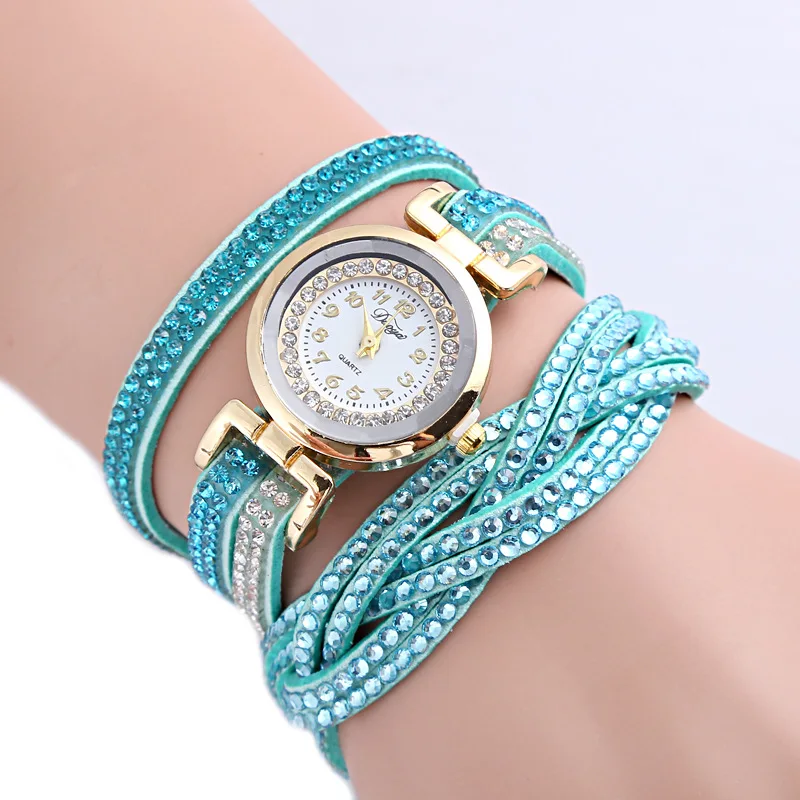 

2021 New Half Twist Women's Full Diamond Bracelet Watch Women's Luxury Ring Decoration Quartz Watch Jewelry Watch