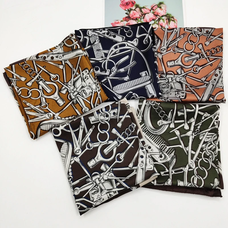 Мода 2020 новый джокер квадратный шарф для женщин девушек стюардесса имитация