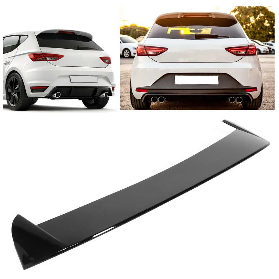 

Glossy Black Rear Roof Spoiler Fit for SEAT Leon 5F Mk3 5 Door 2013-2020 Auto accessories