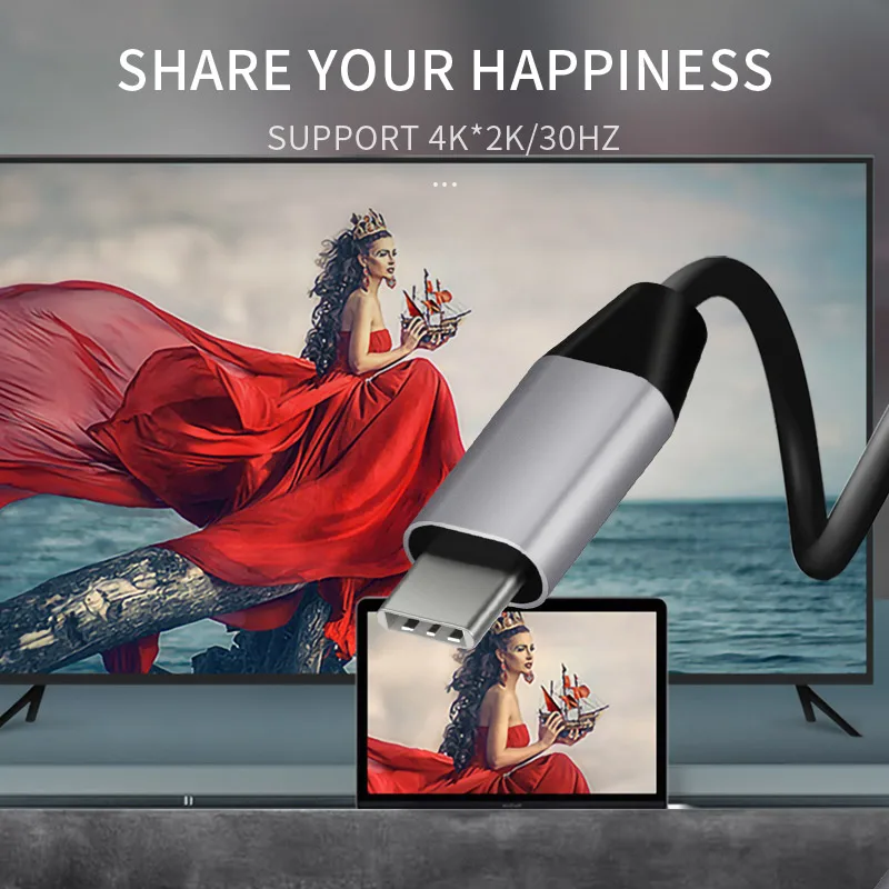 USB C HDMI кабель DataRoad Тип к конвертер USB3.1 для MacBook Huawei Mate 30 Pro USB-C адаптер Type-C |