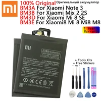 original xiao mi phone battery bm3a bm3b bm3d bm3e for xiaomi note 3 mi 8 m8 se mix 2 2s high quality batterie free tools