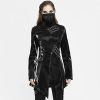 gothic punk women jacket metal decoration female winter long sleeved coat women plus size punk jackets clothing