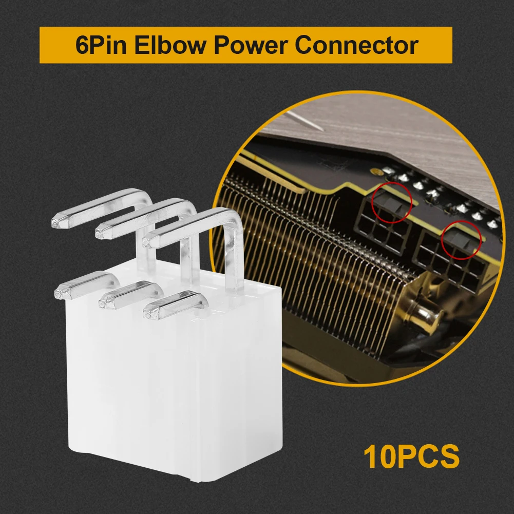10pcs 6pin elbow connector power looper for BTC miner Antminer S9K S9j S9 Z11 Z11e z9mini A9 A3 B7 Z1+ L3 M3 E9i E9.3 | Компьютеры и